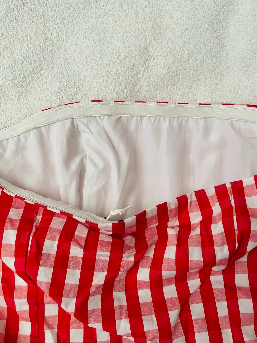 NWT NAKD Red Gingham Peplum Top - Picture 5 of 8